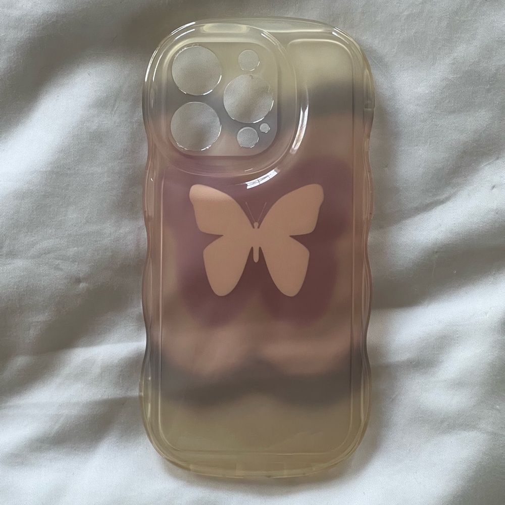 Pink Butterfly Case- iPhone 14 Pro